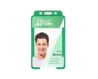 Light Green Single-Sided Open Faced ID Card Holders - Portrait (Pack of 100) 